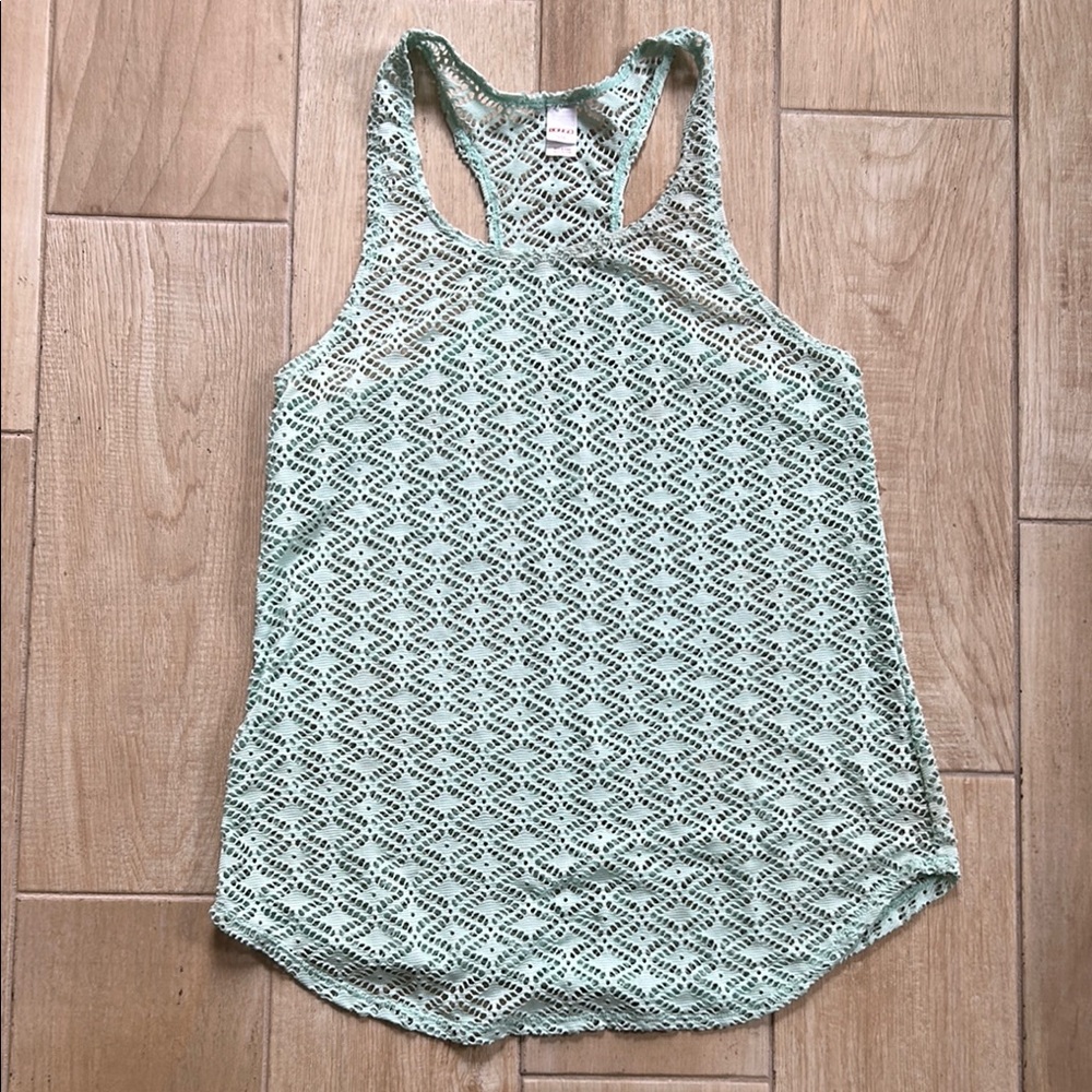 Green Racerback swimsuit coverup